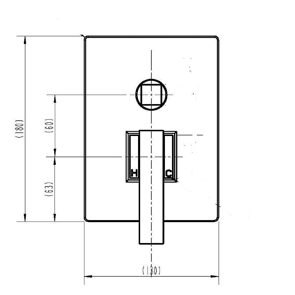 Chrome Bathroom Shower Wall Mixer Diverter w/ WaterMark