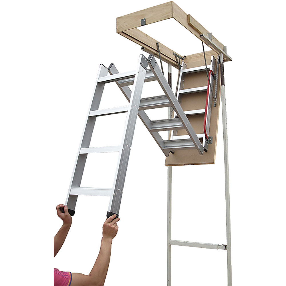 Deluxe Aluminium Attic Loft Ladder - 2700mm to 3050mm