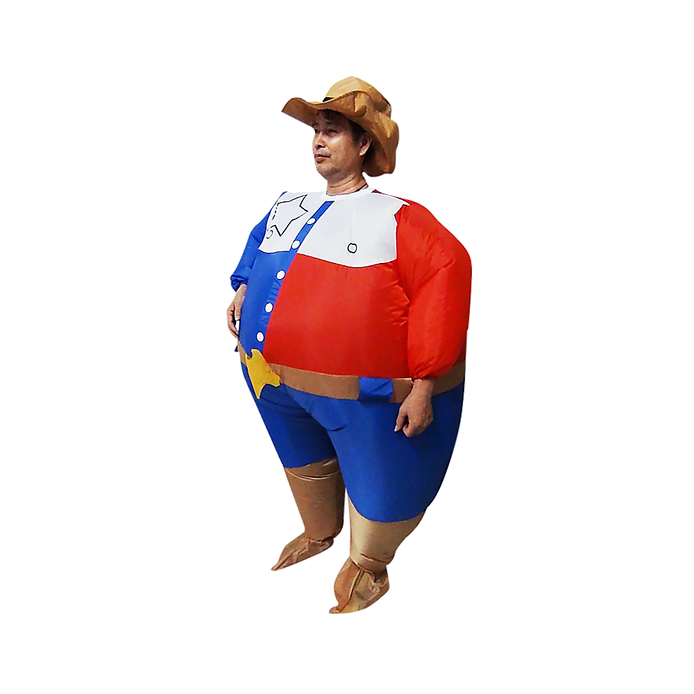 SHERIFF Fancy Dress Inflatable Suit -Fan Operated Costume