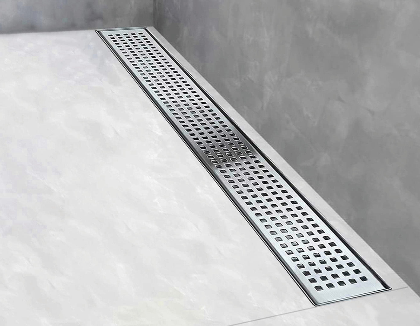 800mm Bathroom Shower Stainless Steel Grate Drain w/Centre outlet Floor Waste