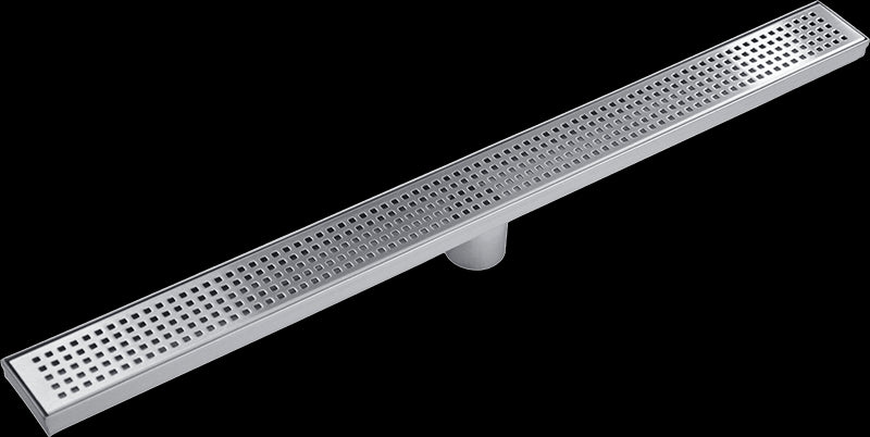 800mm Bathroom Shower Stainless Steel Grate Drain w/Centre outlet Floor Waste