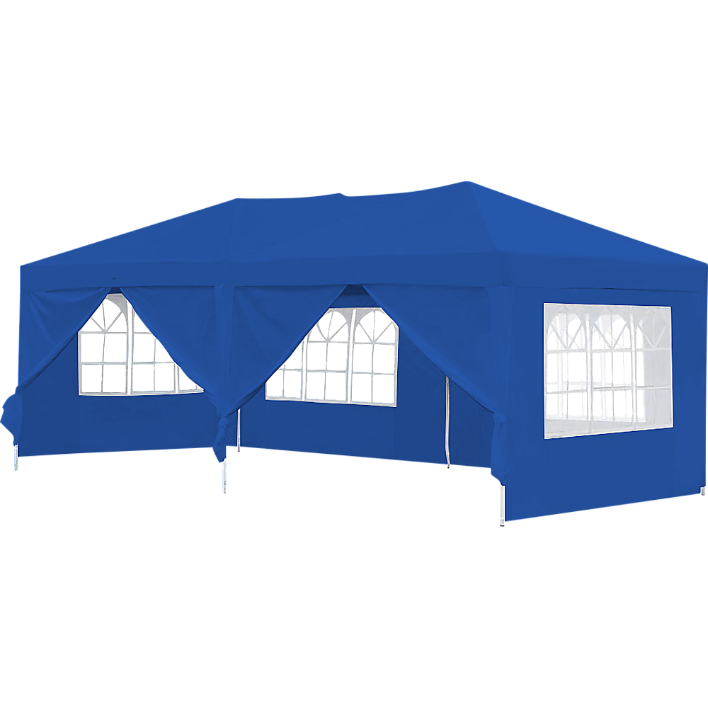 3x6m Gazebo Outdoor Marquee Tent Canopy Blue