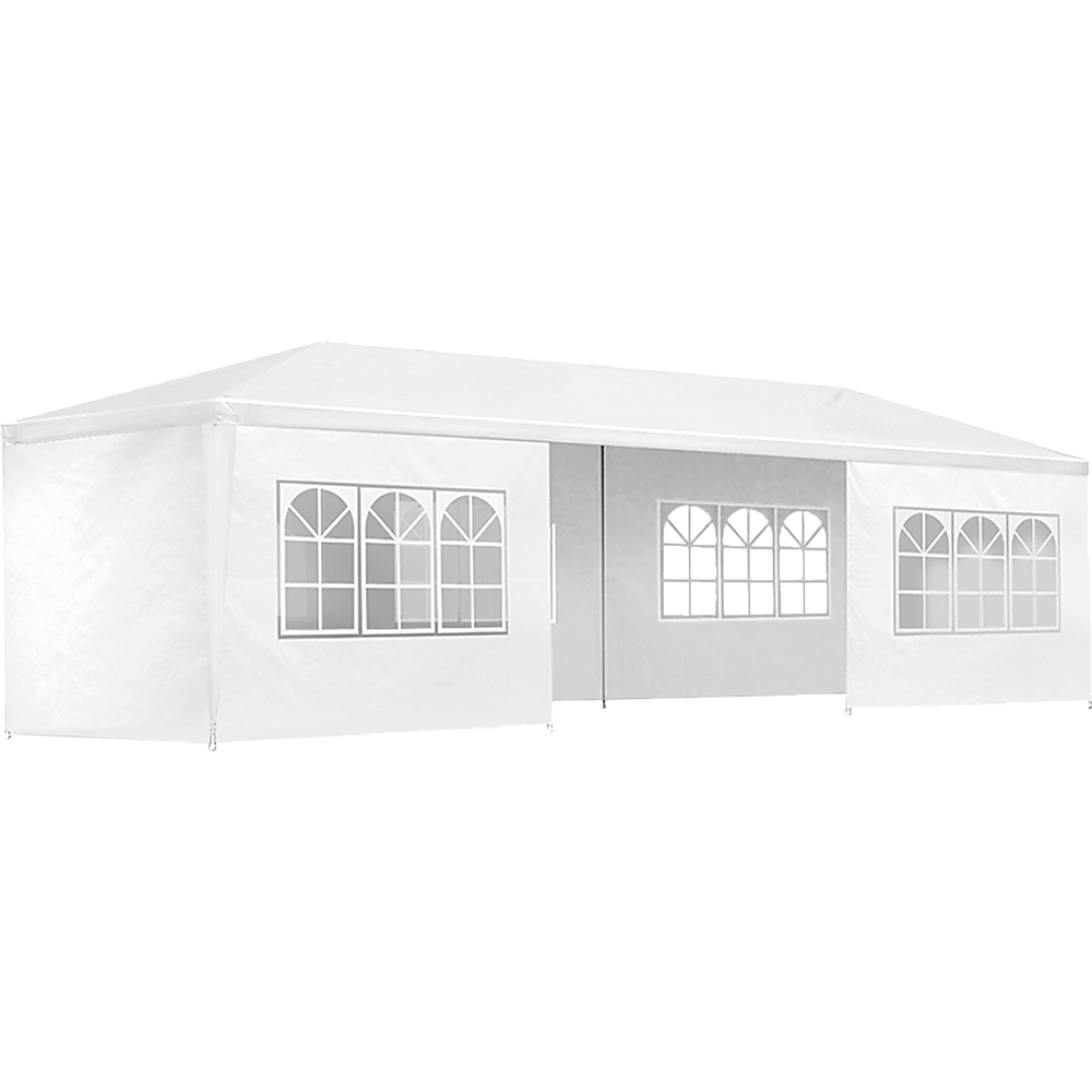 3x9m Wedding Outdoor Gazebo Marquee Tent Canopy White