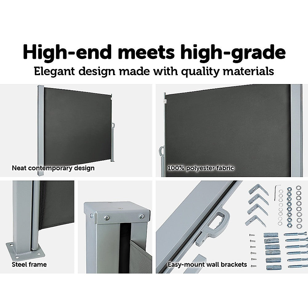 1.8 x 3m Retractable Side Awning Shade