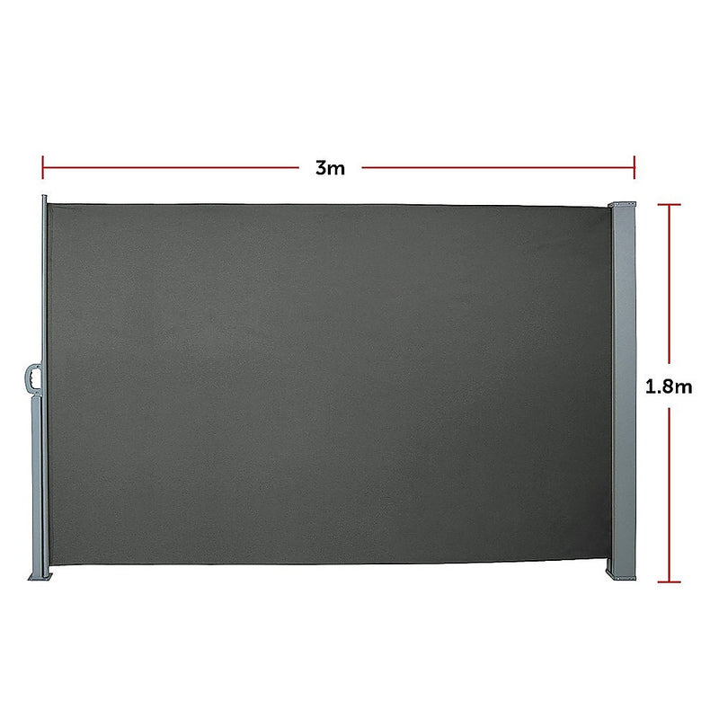 1.8 x 3m Retractable Side Awning Shade