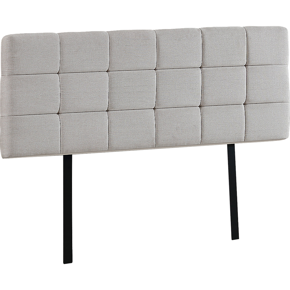 Linen Fabric Queen Bed Deluxe Headboard Bedhead - Beige