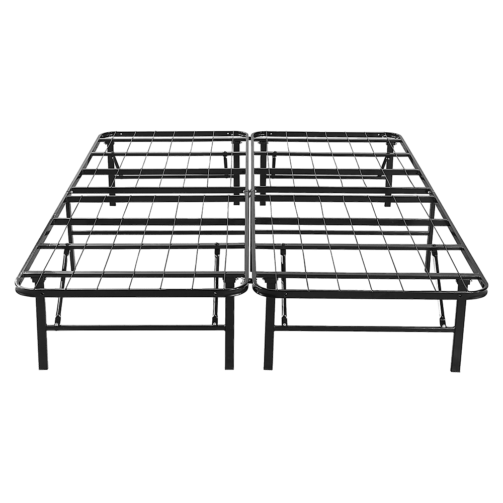 Queen Folding Metal Bed Frame Storage Platform Mattress Base