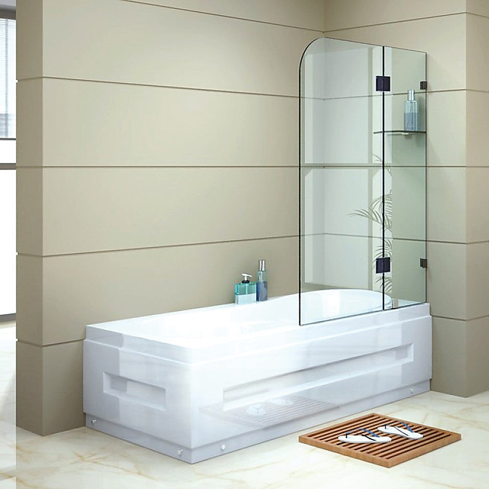 1200 x 1450mm Frameless Bath Panel 10mm Glass Shower Screen Glass Finish By Della Francesca