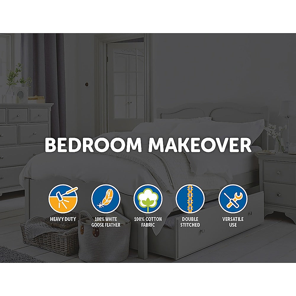 100% White Goose Feather Duvet / Doona /Quilt King Single