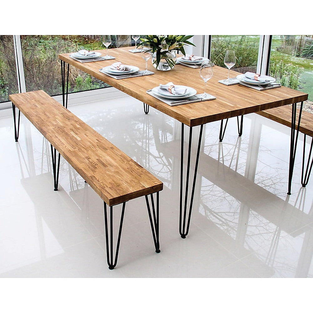 Set of 4 Industrial Retro Hairpin Table Legs 12mm Steel Bench Desk 41cm Leg