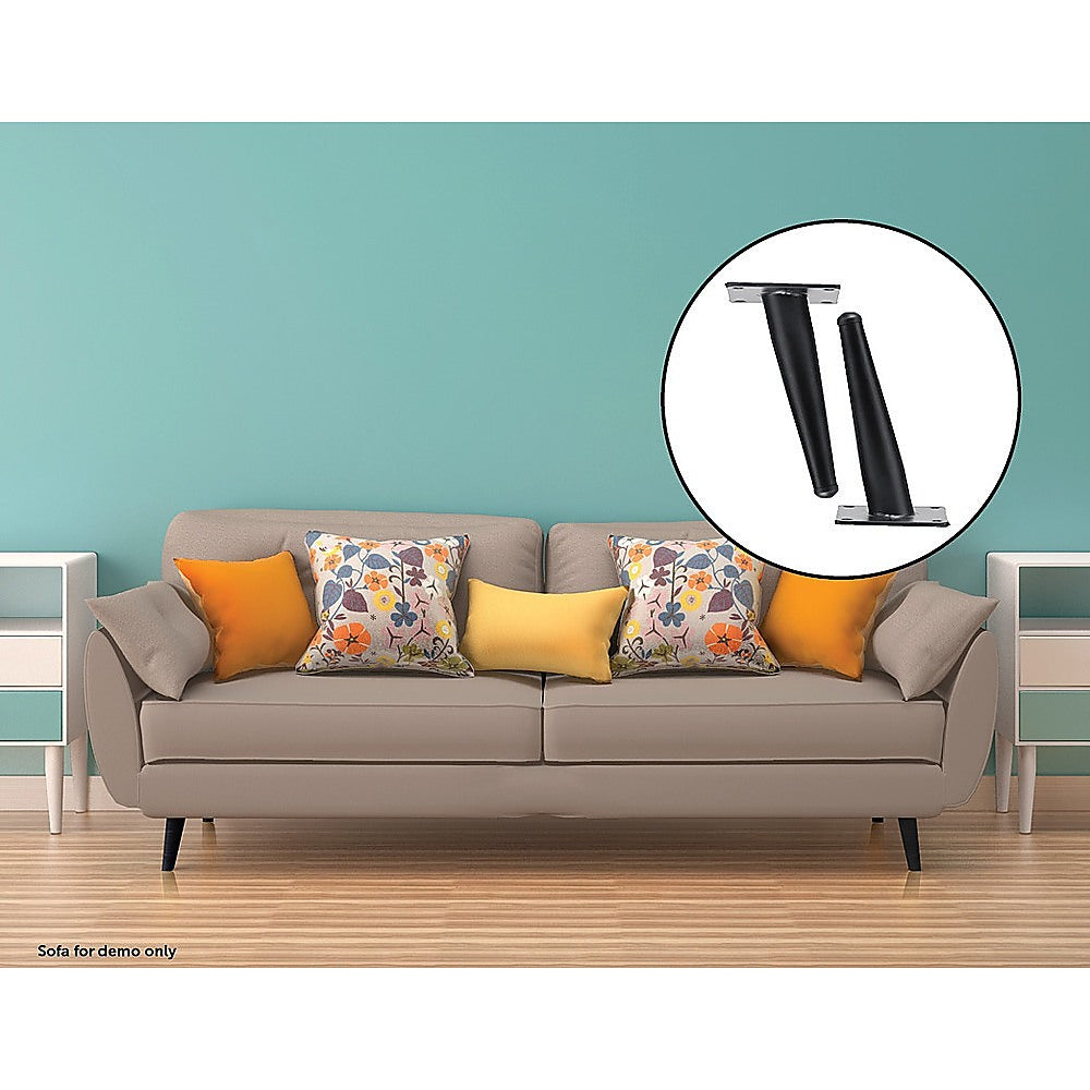 4 x 15cm Metal Furniture Legs Mid Century Retro Scandinavian Danish Sofa Feet