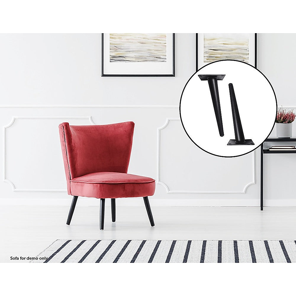 4 x 20cm Metal Furniture Legs Mid Century Retro Scandinavian Danish Sofa Feet