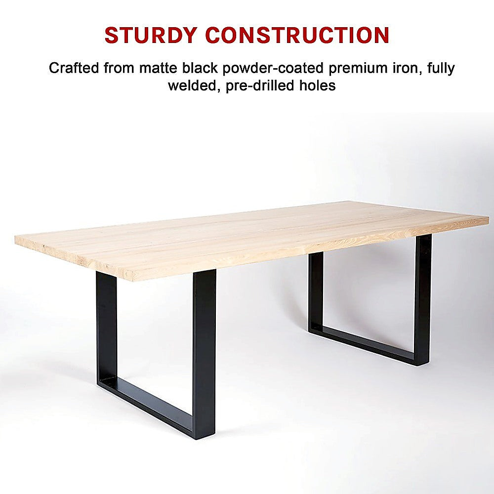 2x Coffee Dining Table Legs Steel Industrial Vintage Bench Metal Box 40CM