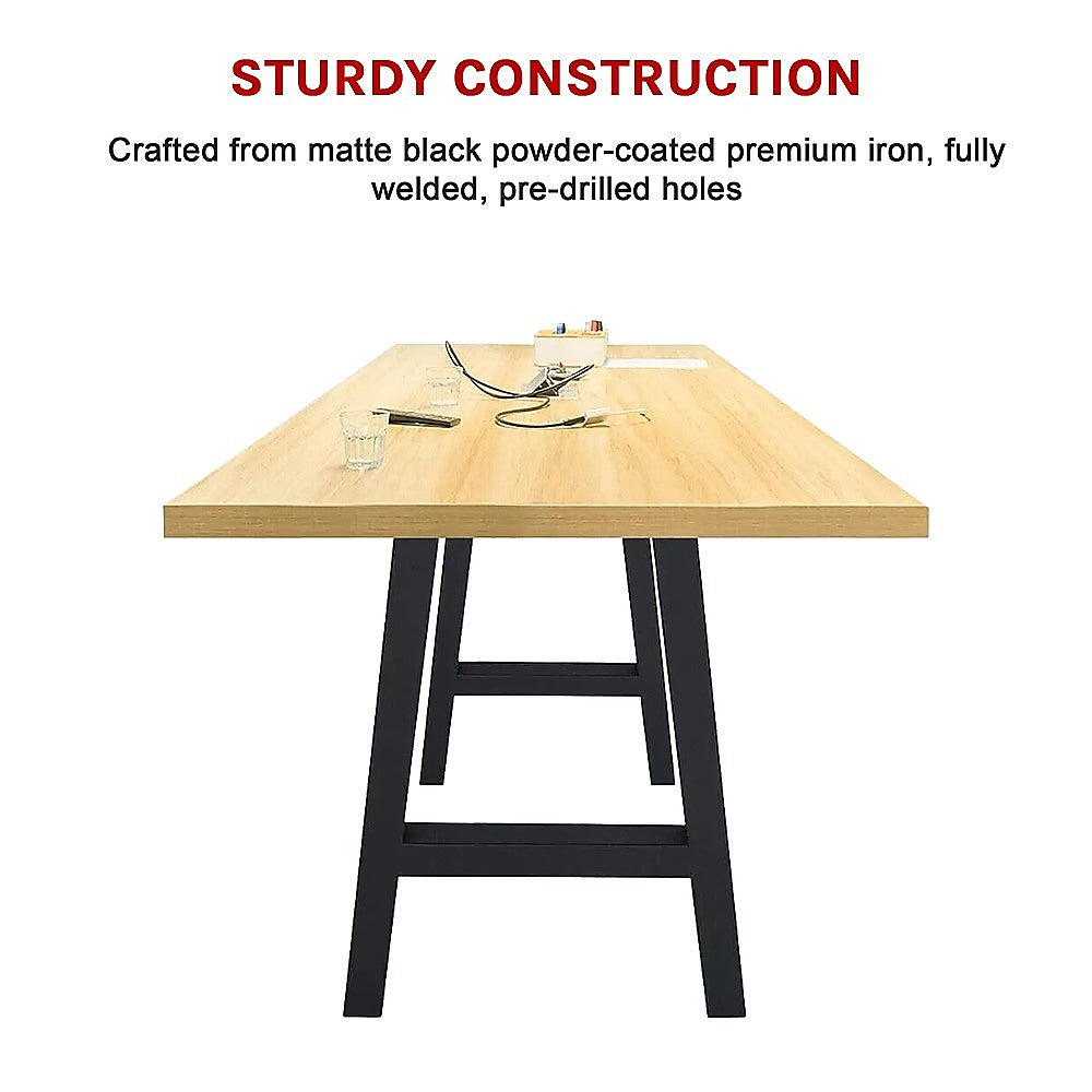 2x Rustic Dining Table Legs Steel Industrial Vintage 71cm