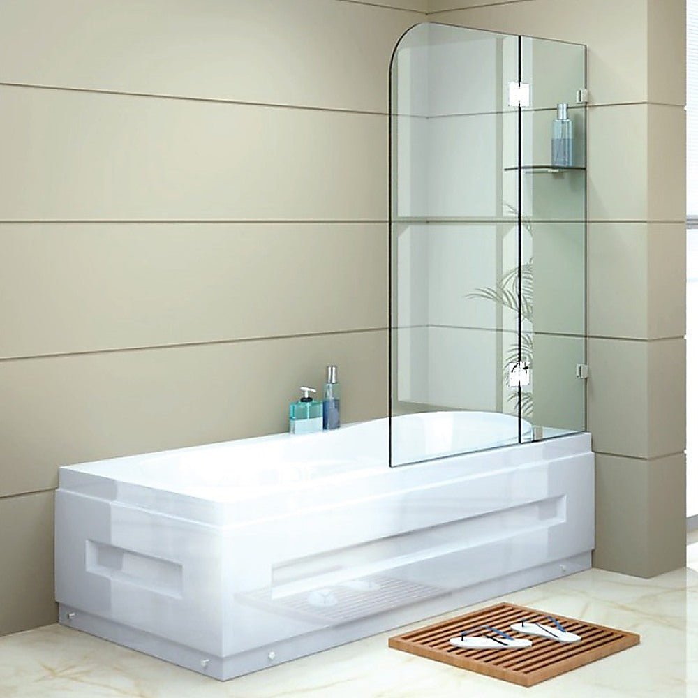 700 x 1450mm Frameless Bath Panel 10mm Glass Shower Screen By Della Francesca