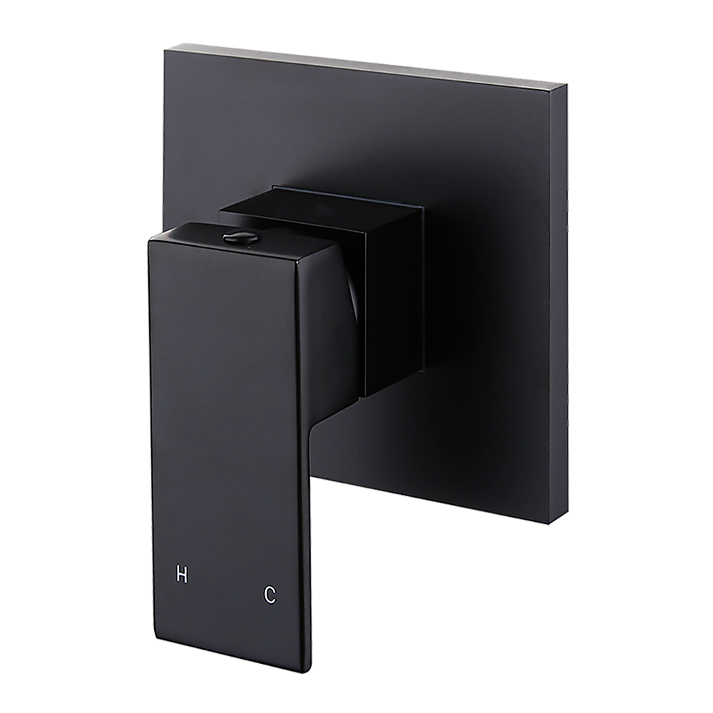 Polished Black Bathroom Shower Wall Mixer w/ WaterMark