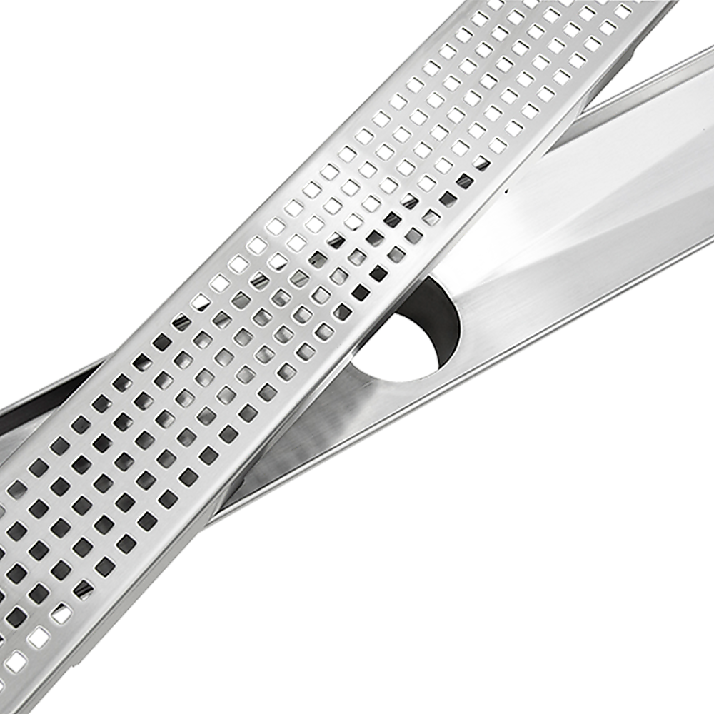 900mm Bathroom Shower Stainless Steel Grate Drain w/Centre outlet Floor Waste Square Pattern