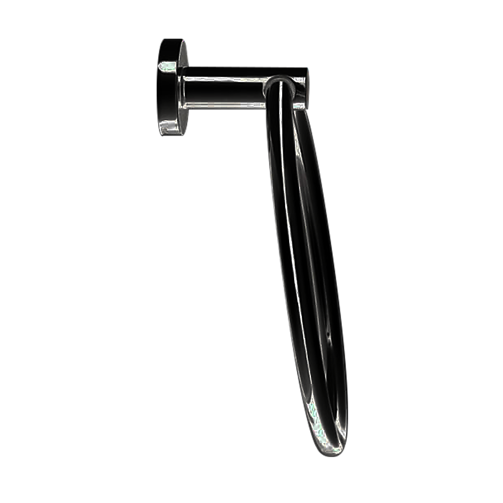Classic Towel Bar Rail Ring Matte Black Finish