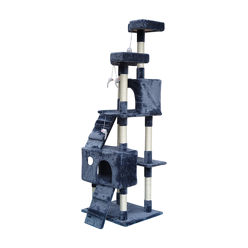 180cm Cat Tree Scratching Post Scratcher Tower Condo House Furniture Wood