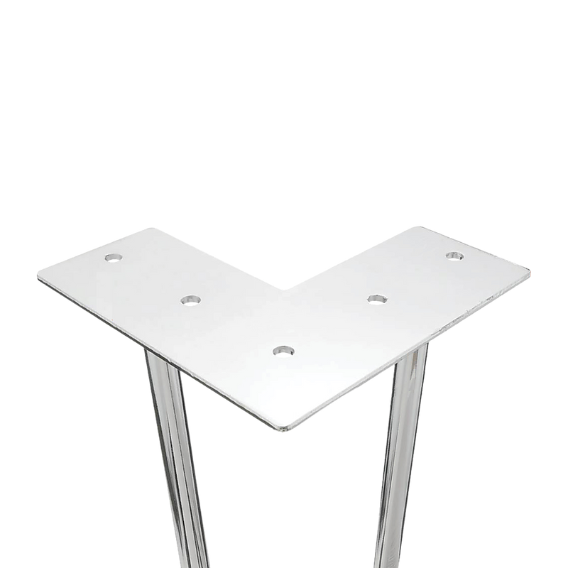 Set of 4 Chrome Retro Hairpin Table Legs 12mm Steel Bench Desk - 41cm