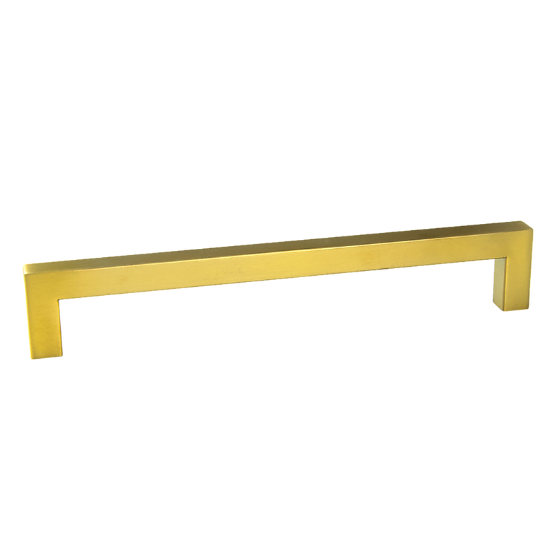 Brushed Brass Drawer Pulls Kitchen Cabinet Handles - Gold Finish 192mm