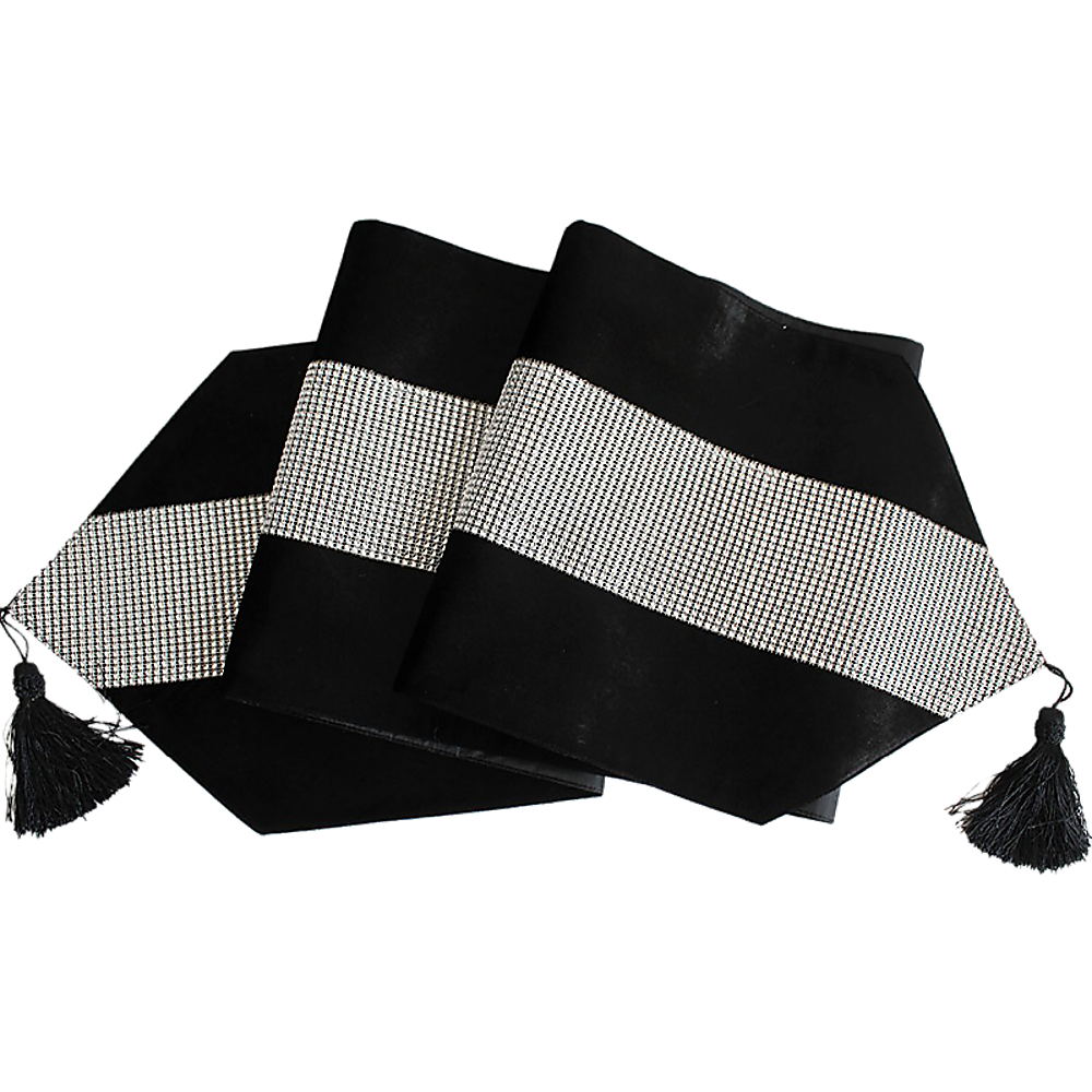 72" Velvet Table Runner + Dining Placemats Table Place Mats Decor