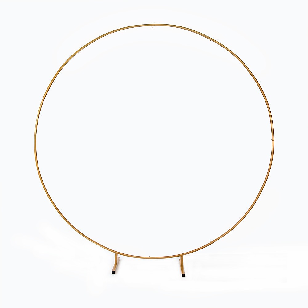 2M Wedding Hoop Round Circle Arch Backdrop Flower Display Stand Frame Background GOLD