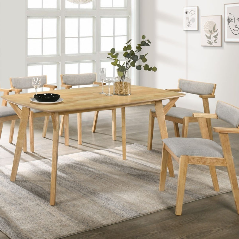 1.5m 6 Seaters Oval Dining Table Colour Natural