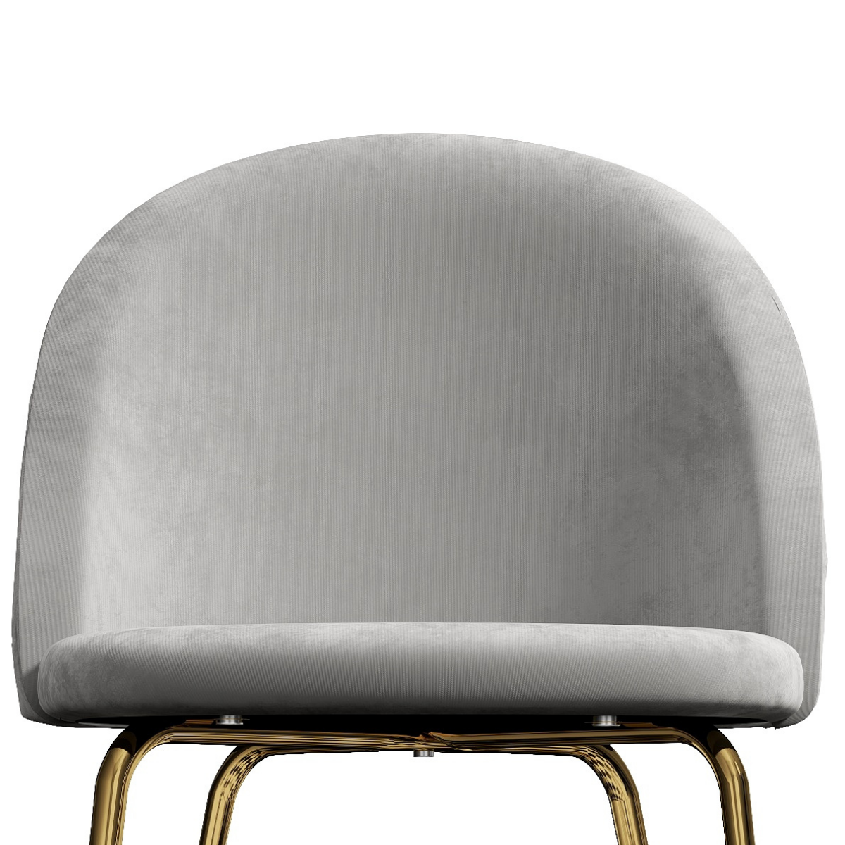 Adie Grey Velvet Barstool Set of Two