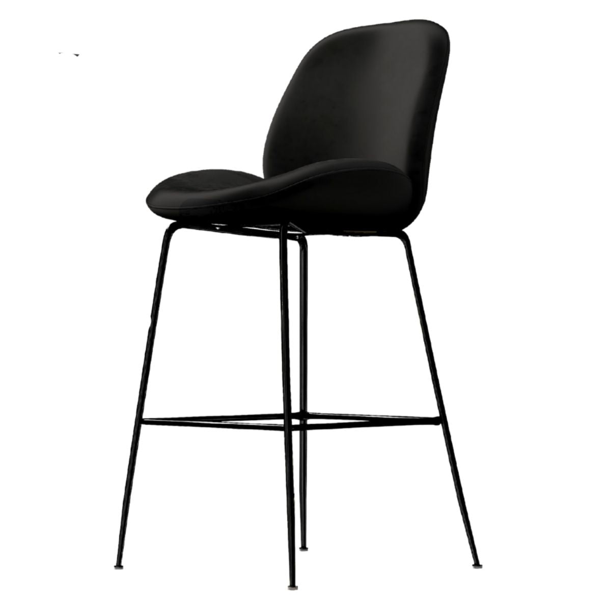 Avery Classic Black Velvet Barstool Set of 2