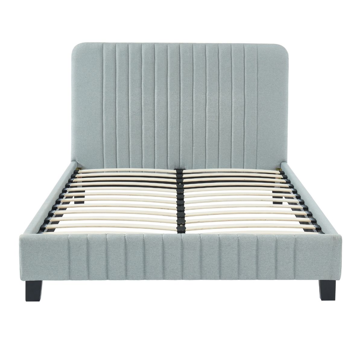 Carlisle Stone Grey Solid Pinewood Bed Frame Queen Size