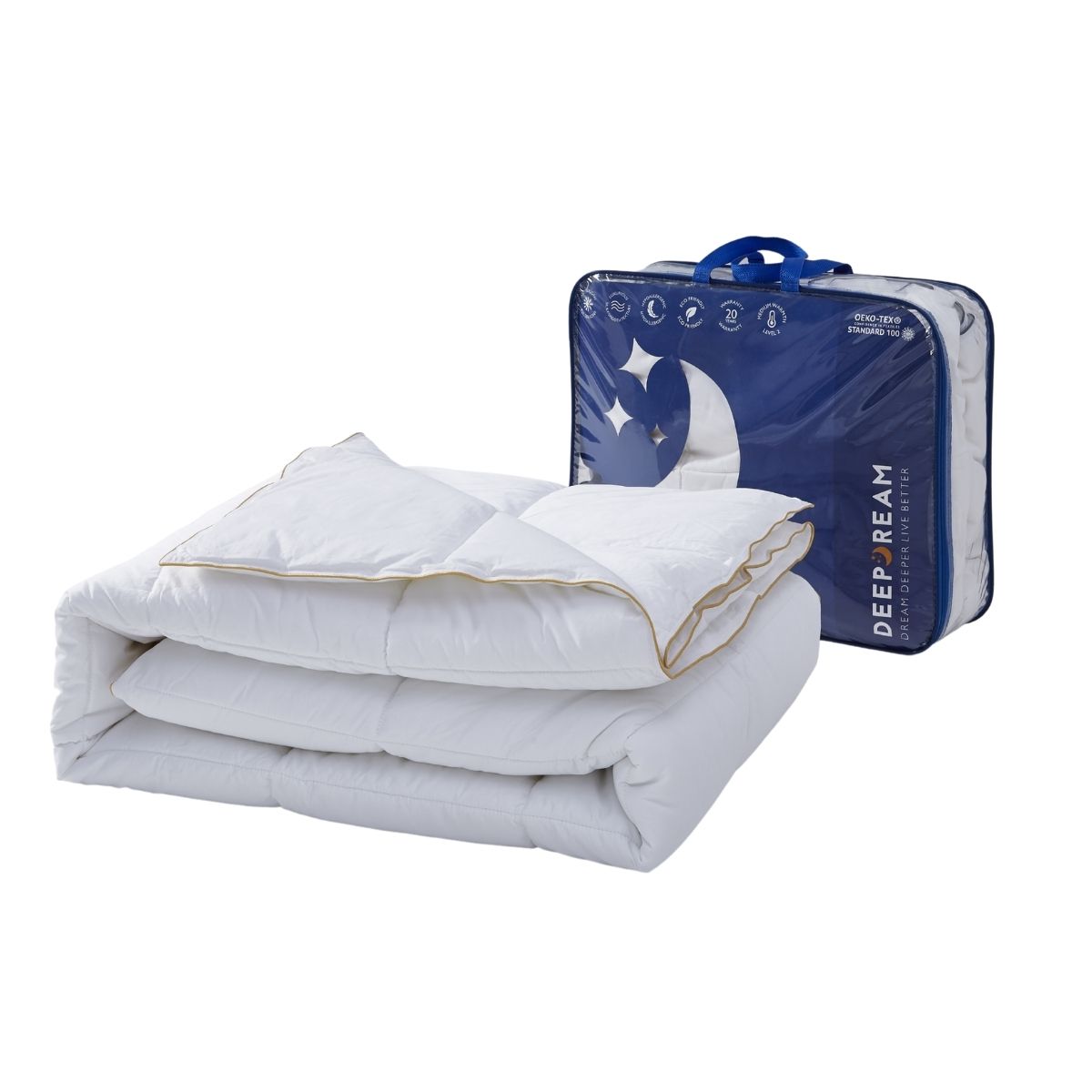 Goose Down Alternative Feather Quilt with Organic Cotton Cover King