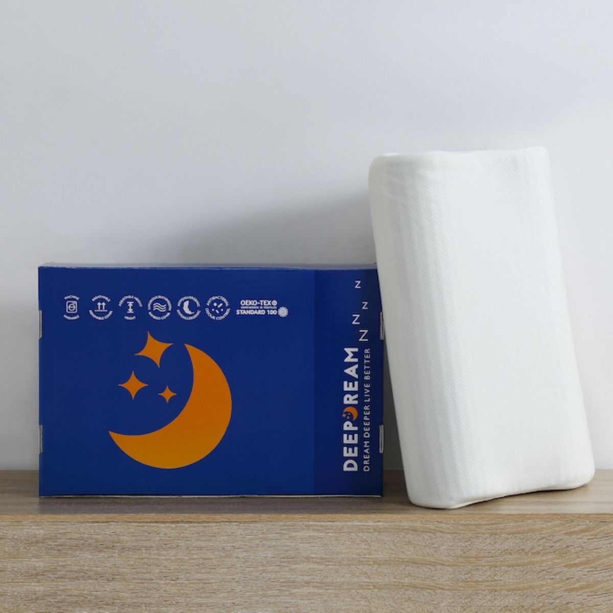 Contoured Pillow Neck Support Memory Foam in Charcoal