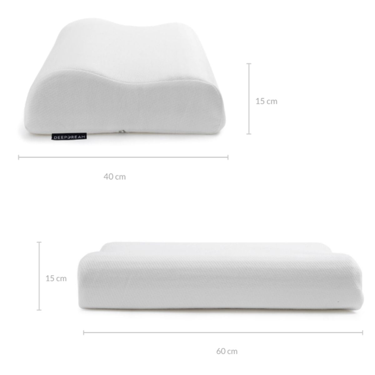 Contoured Pillow Neck Support Memory Foam in Charcoal