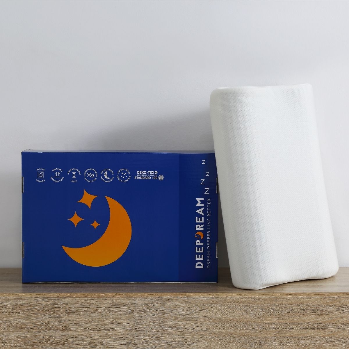 Contoured Pillow Neck Support Memory Foam in Lavender