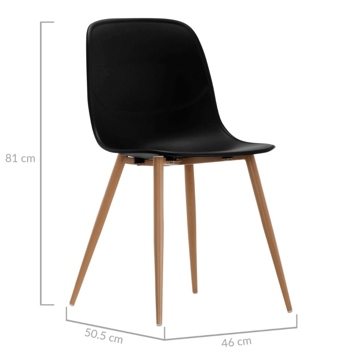 Erin Black Versatile Dining Chair Set of 2