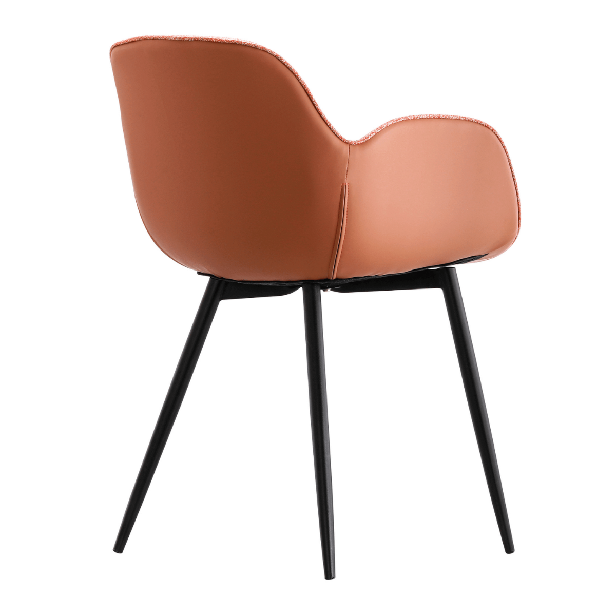 Loney Terracotta Upholstered PU Fabric Dining Chair Set of 2