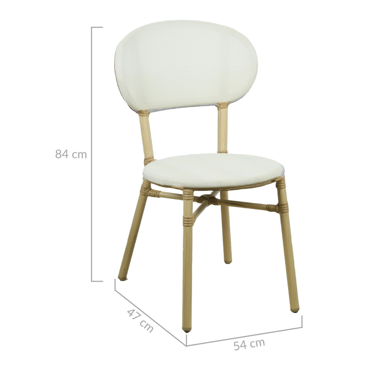 Skyler Style-savvy Outdoor Dining Chair Set of Two White