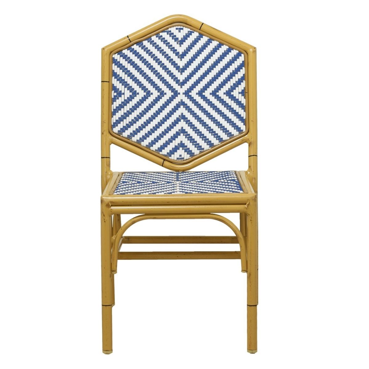 Miley French Flair Blue Outdoor Dining Chair Set of 2