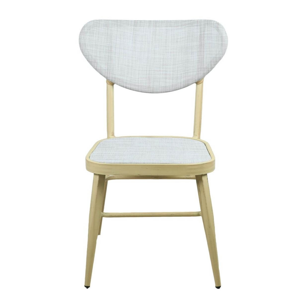 Sammy Modern Retro Natural White Outdoor Dining Chair Set of 2