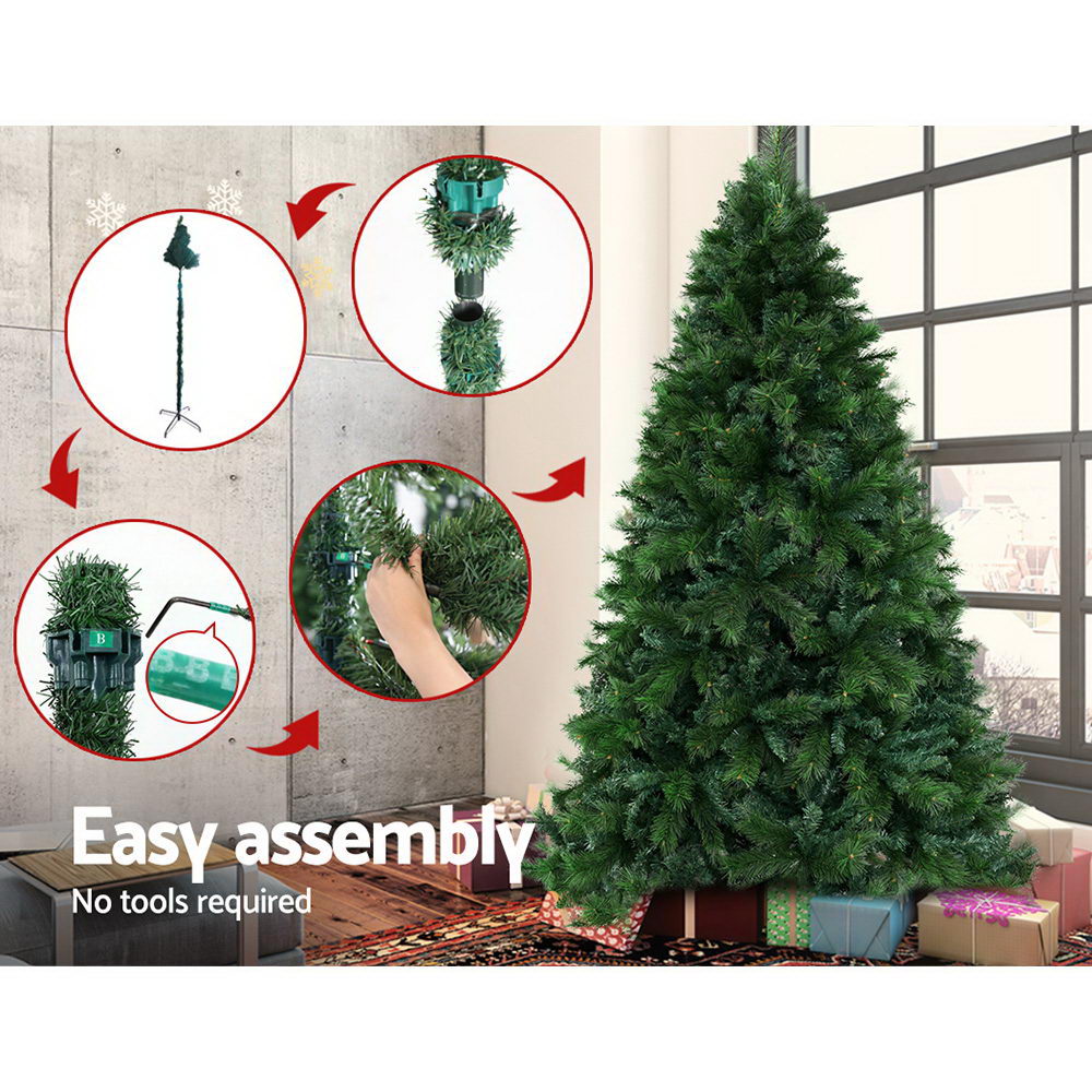 Jingle Jollys Christmas Tree 1.8M 6FT Xmas Decoration Green Home Decor 1024 Tips