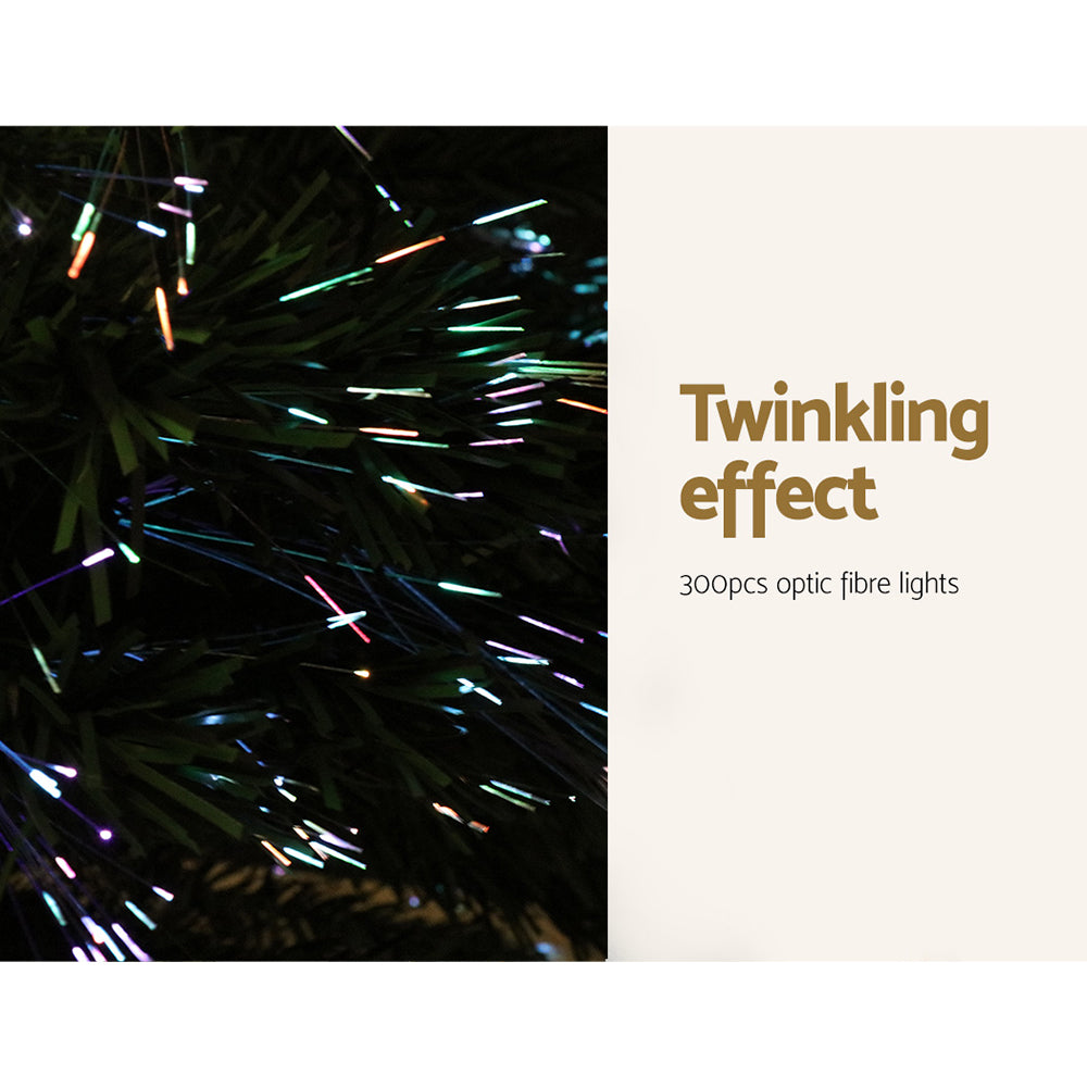 Jingle Jollys 1.8M 6FT LED Christmas Tree Optic Fiber Xmas Multi Colour Lights