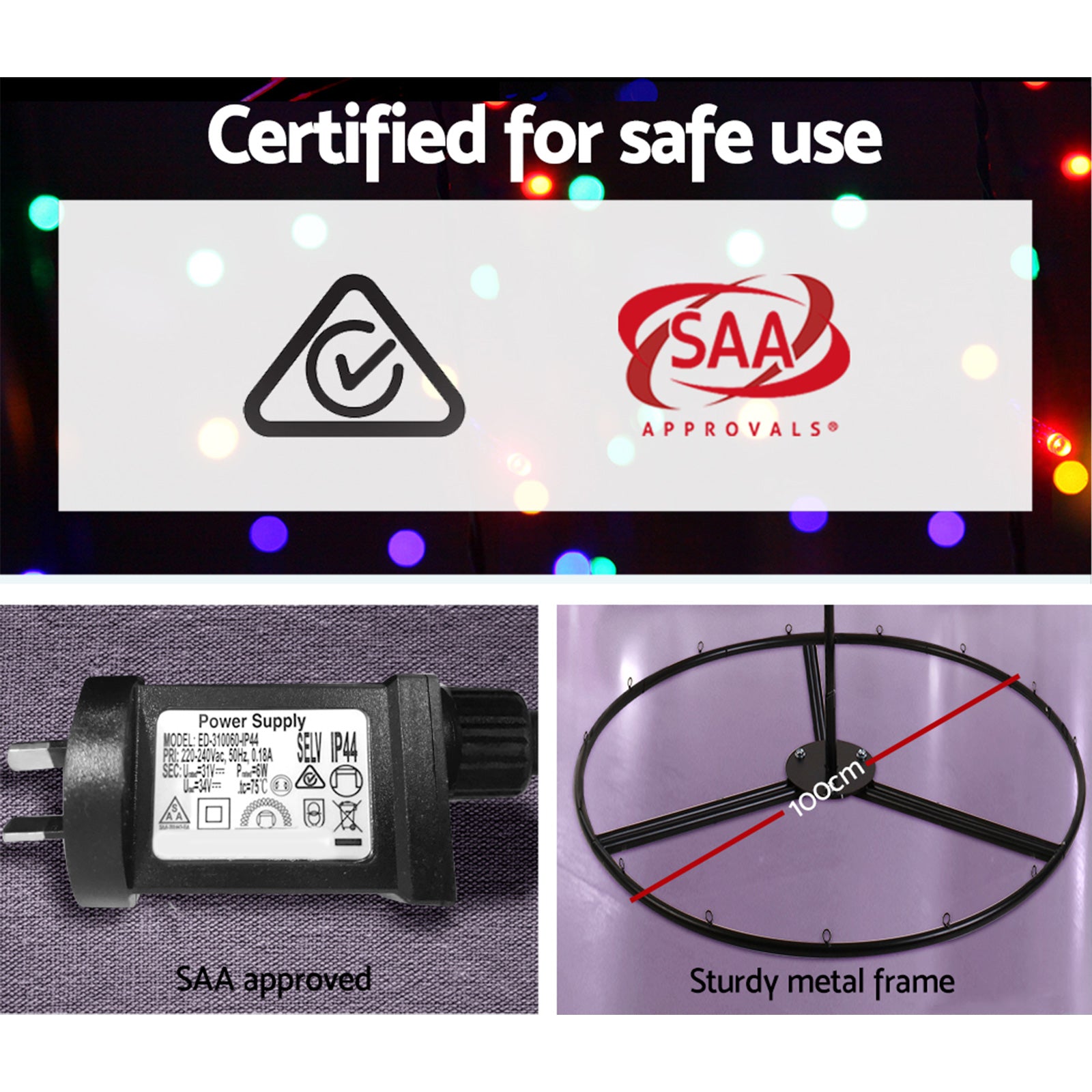 2.1M Christmas Tree 264 LED Solar Jingle Jollys