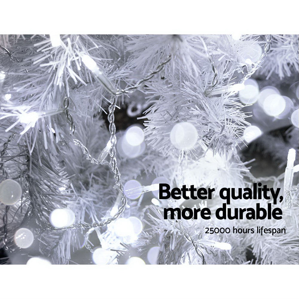 100M Christmas Lights String Fairy Light 500 LED Cool White Jingle Jollys
