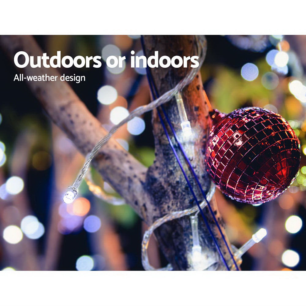 100M Christmas Lights String Fairy Light 500 LED Cool White Jingle Jollys