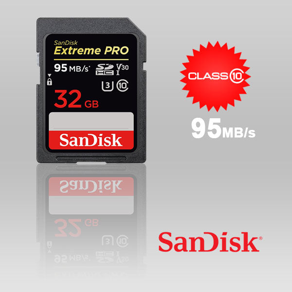 SanDisk 32GB Extreme PRO UHS-I SDHC Memory Card (V30) 95mb/s SDSDXXG-032G-GN4IN
