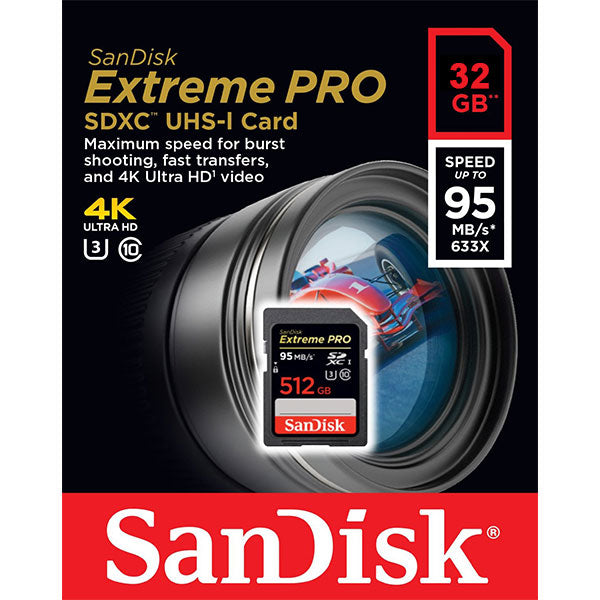SanDisk 32GB Extreme PRO UHS-I SDHC Memory Card (V30) 95mb/s SDSDXXG-032G-GN4IN