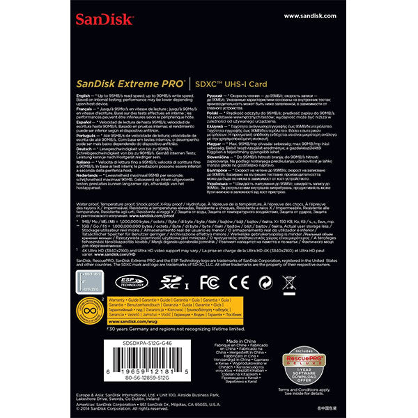 SanDisk 32GB Extreme PRO UHS-I SDHC Memory Card (V30) 95mb/s SDSDXXG-032G-GN4IN