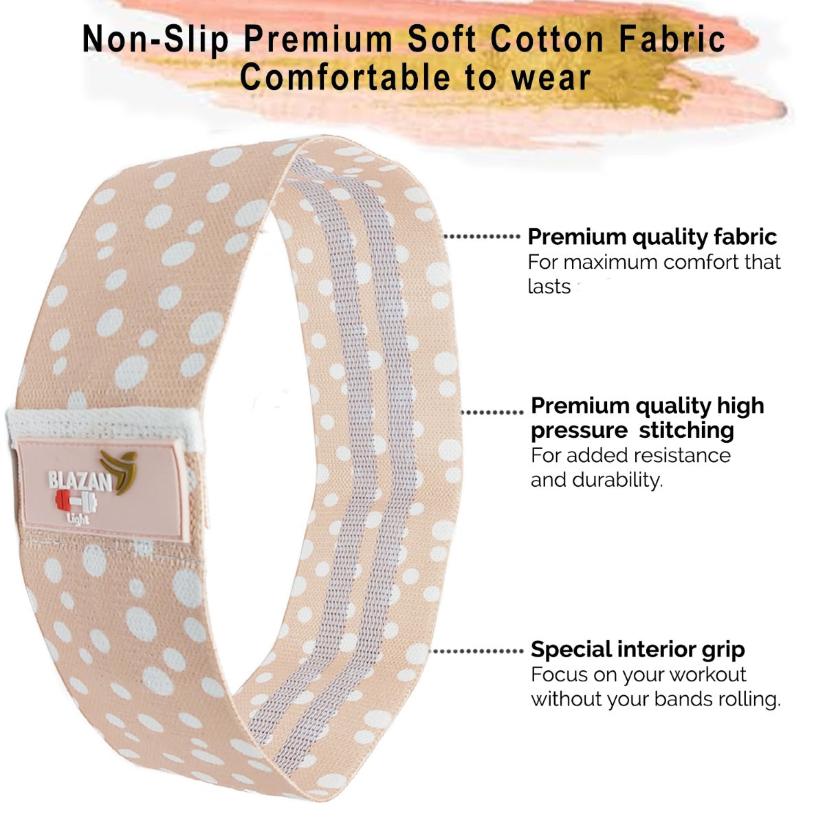 Fabric Resistance Booty Bands Set of 3 Non-Slip Booty Bands Same Sizes