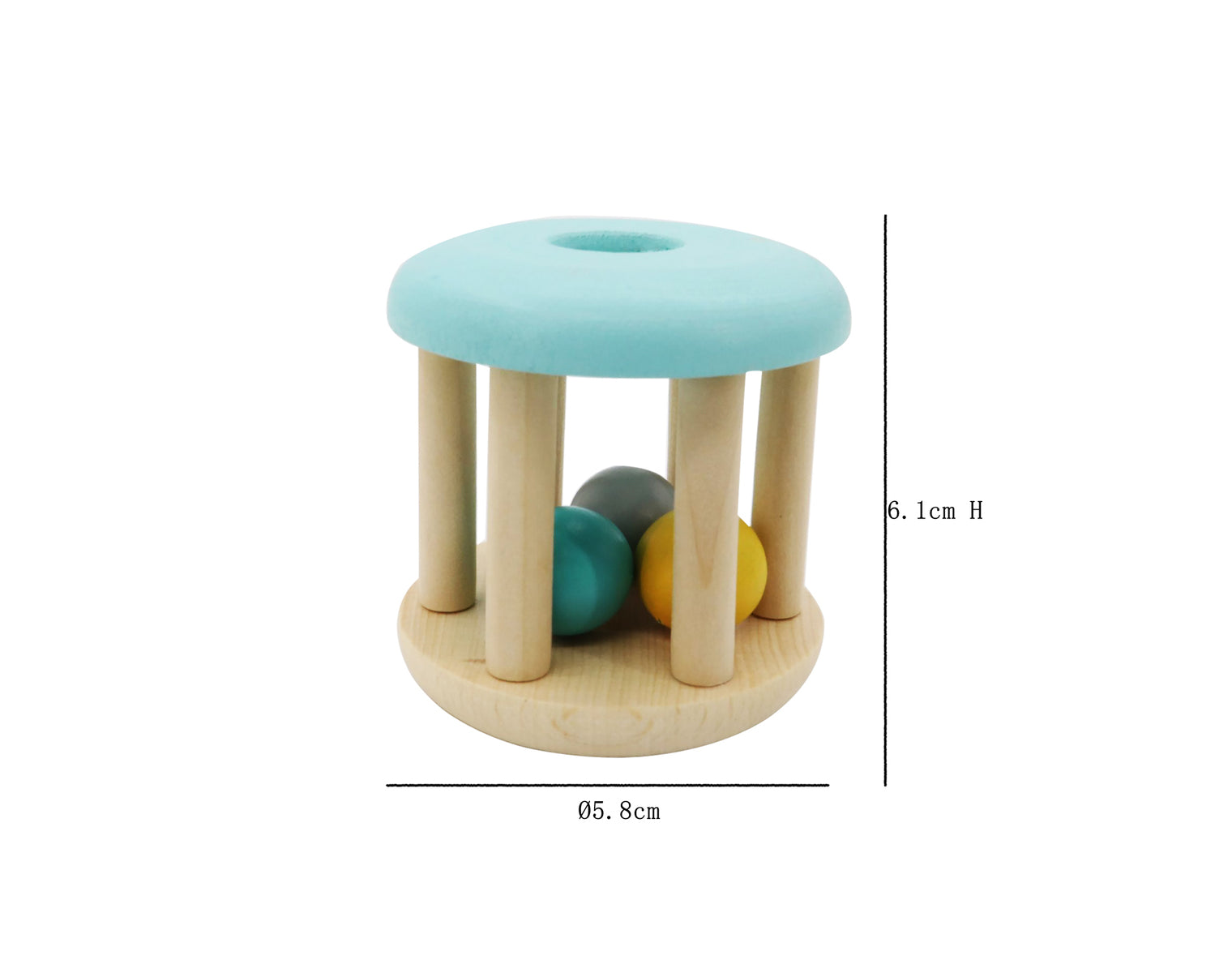 CALM & BREEZY WOODEN RATTLE GREEN
